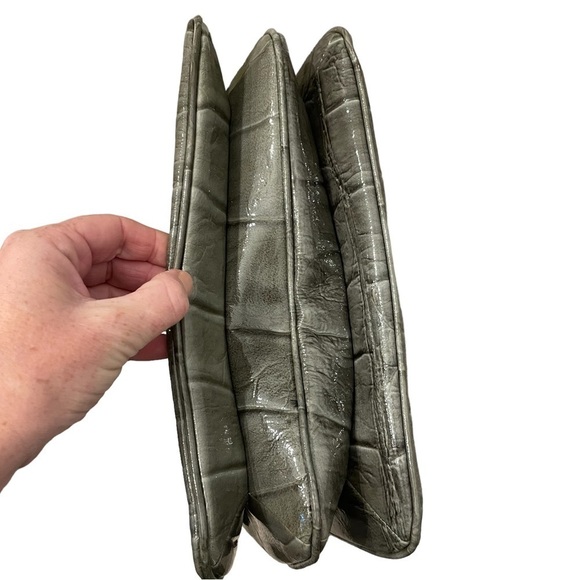 Kate Spade Green Croc Embossed Glossy Chain Strap Bag - Picture 4 of 7